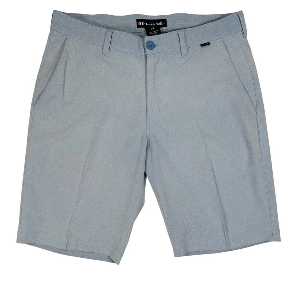 Travis Mathews 32 Men Performance Shorts Golf Blue Coastal Lightweight